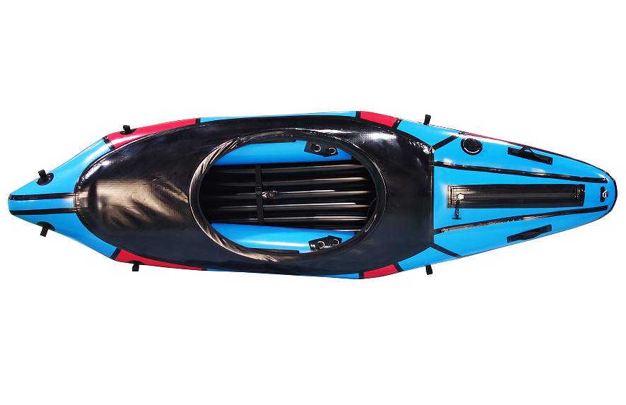 adventure inflatable packraft with fixed spraydeck and tizip
