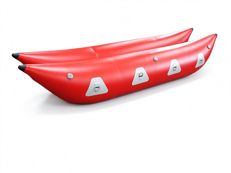 Twin inflatable buoyancy pontoons for water pedal bike