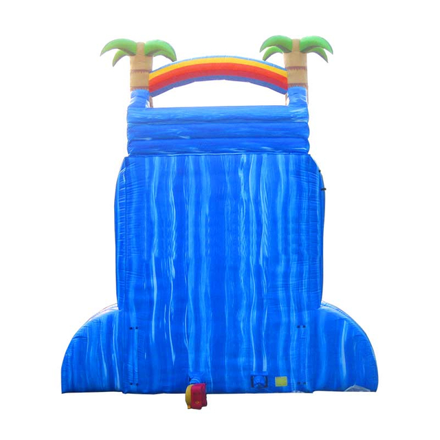 Rainbow arch inflatable kids water games with dual slides