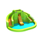 Frog inflatable water park with splash pool and water slide