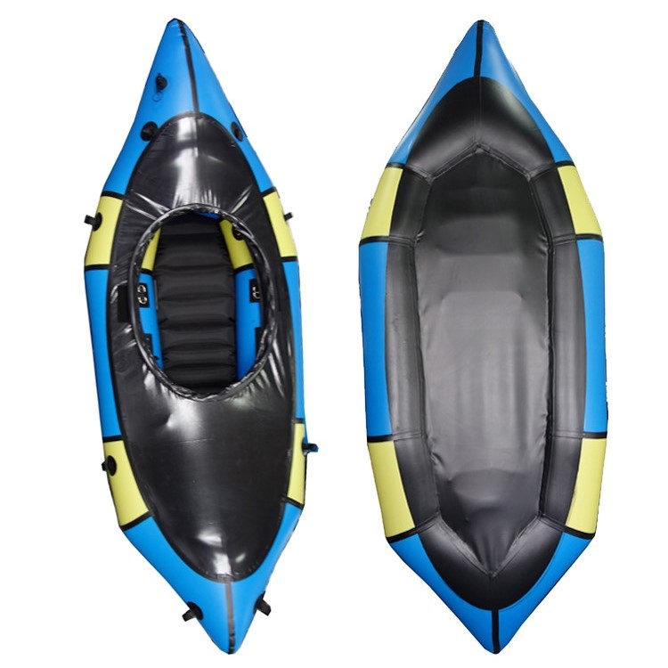 custom whitewater pack raft with spraydeck