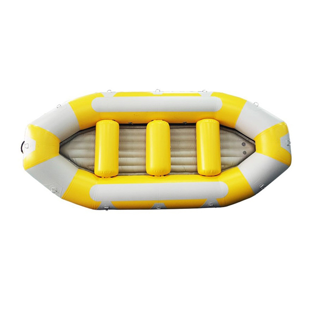 Yellow Selfbailing Floor Whitewater Inflatable Boat