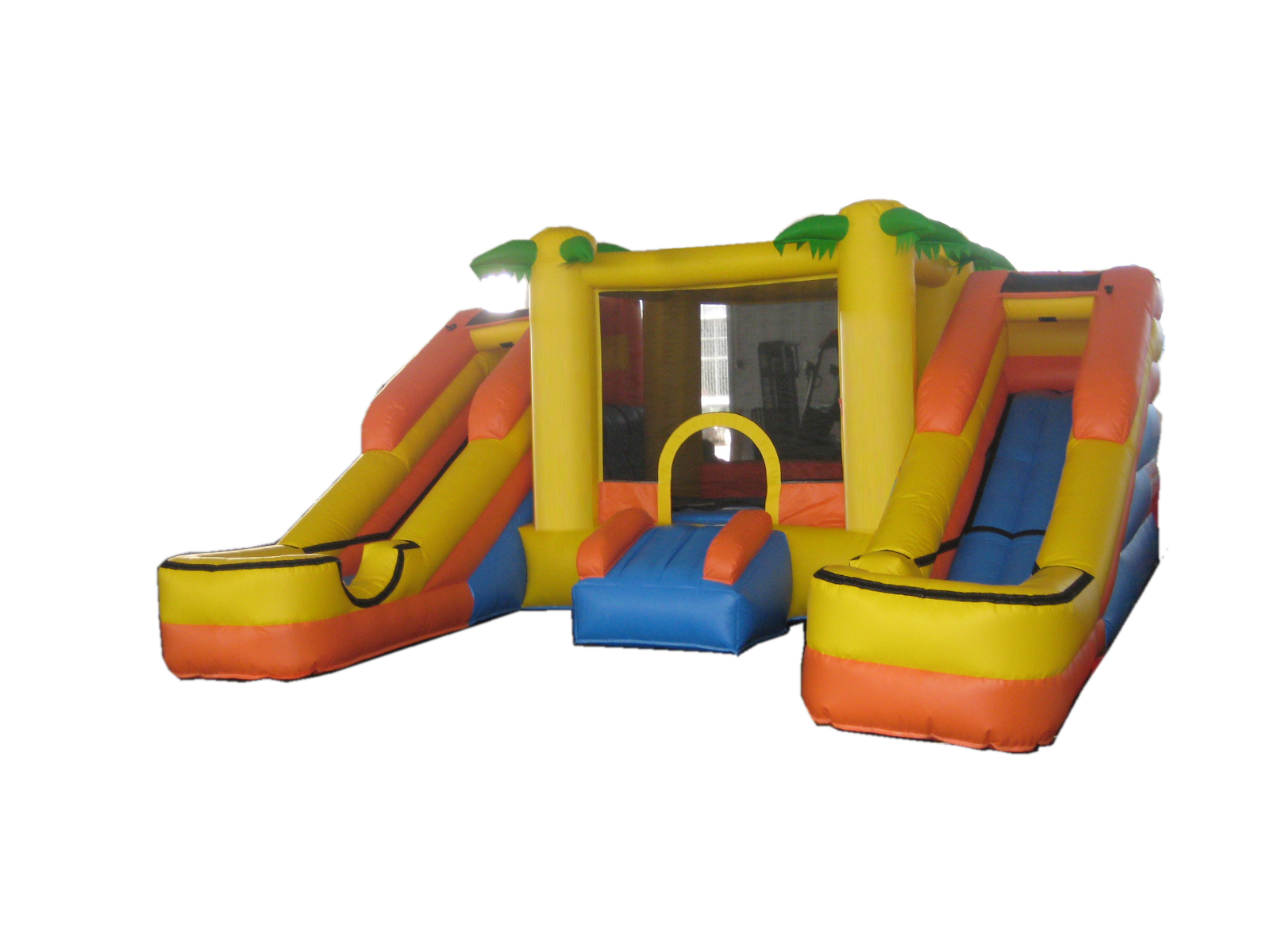 kids bouncer with dual slide