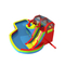 Outdoor waterslide inflatable water park with splash and pool