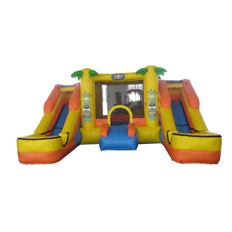 Big Tropical World Inflatable Combo Bouncy Castle with Slide Wholesale