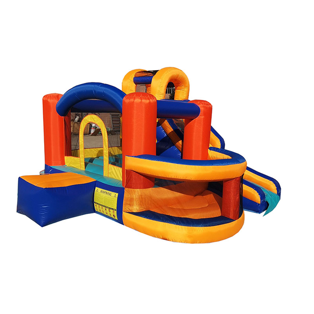 Yard inflatable slide with heavy duty bouncer