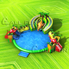 Dinosaur Mobile Inflatable Water Park High Inflatable Slide with Pool 