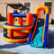 Yard inflatable slide with heavy duty bouncer