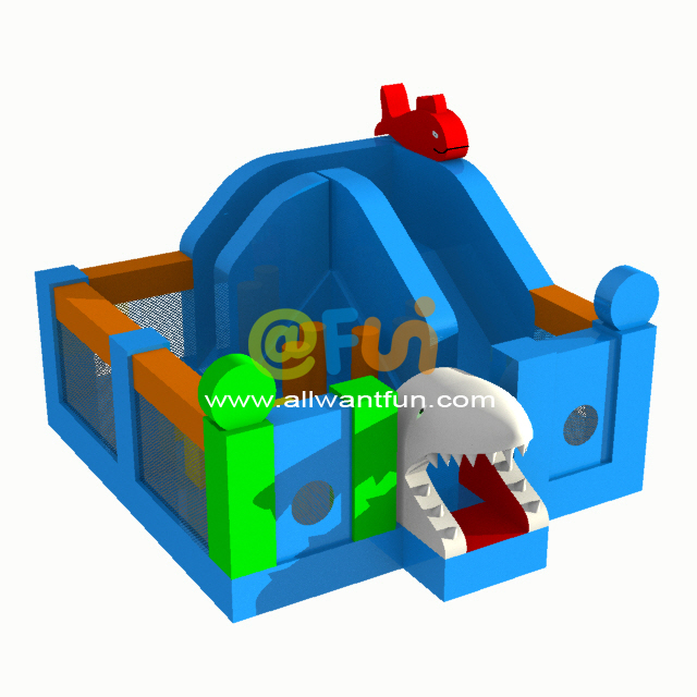 Heavy Duty Shark Inflatable Commerical Bouncer Kids