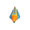 Reinforced Seams Single Inflatable Banana Boat Durable Towable Banana Ride for Resort