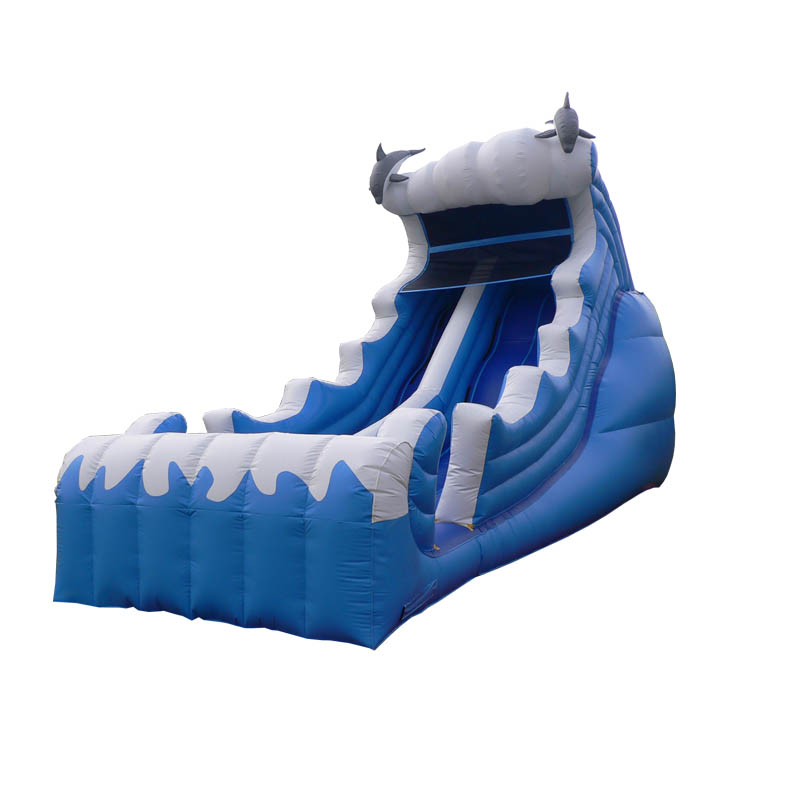 tropical wave inflatable water slide with pool for outdoor events