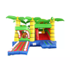 tropical jungle crocodile mouth inflatable bounce house with palm tree columns and slide